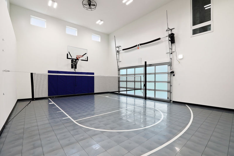 Gladiator wall-mounted basketball hoop installed in an indoor court